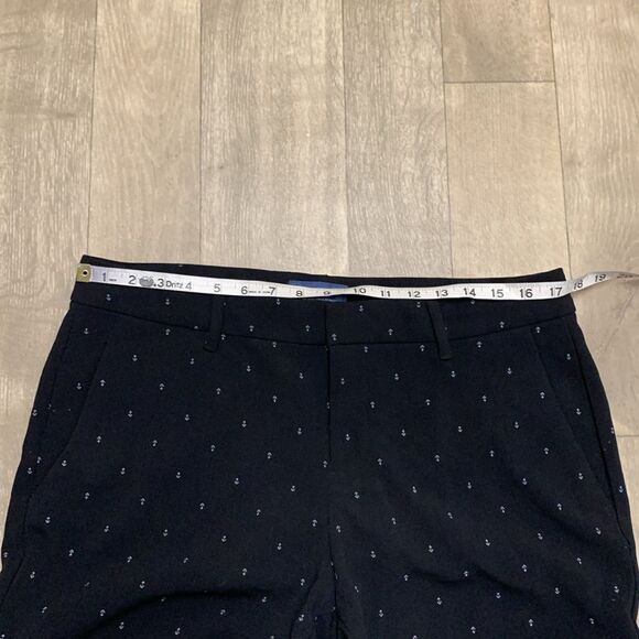 Womens Old Navy Harper All Over Anchor Print Ankle Mid Rise Stretch Pants - Picture 4 of 7
